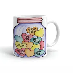 Khakee White & Blue Text or Slogans Printed Glossy Microwave Safe Mugs 325 ml-image-63