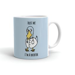 Khakee White & Blue Printed Glossy Microwave Safe Mugs 325 ml-26