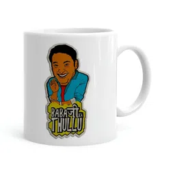 Khakee White & Blue Printed Ceramic Glossy Mug-image-70