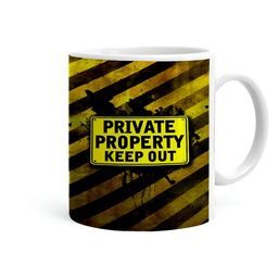 Khakee White & Yellow Printed Ceramic Glossy Microwave Safe Mug 325ml-image-59