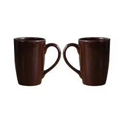 Femora Brown 2 Pieces Ceramic Glossy Mugs 360 ml Each-picture-40