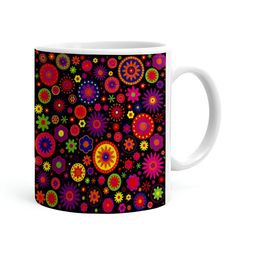 Khakee White & Black Printed Ceramic Glossy Mug 325 ml-7