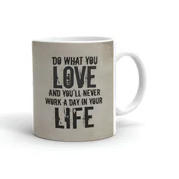 Khakee White & Black Text or Slogans Printed Microwave Safe Ceramic Glossy Mug 325 ml-picture-57