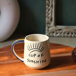 WEAVING HOMES White 2 Pieces Text or Slogans Printed Glossy Mugs-52