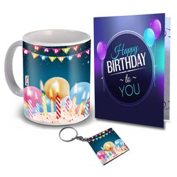 ME & YOU Blue & Yellow 3 Pieces Coffee Mug With Card & Keychain Home Gift Set-image-11