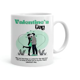 Khakee White & Green Text or Slogans Printed Ceramic Glossy Mugs-9