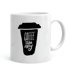Khakee White & Black Printed Ceramic Glossy Mug 325 ml-picture-17