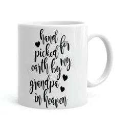 Khakee White & Black Printed Ceramic Glossy Mug-image-51