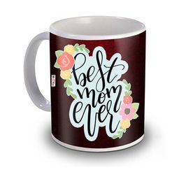 ME & YOU Brown & White Text Printed Ceramic Glossy Mug 325ml-15