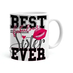 Khakee White & Black Printed Ceramic Glossy Mug 325 ml-picture-18