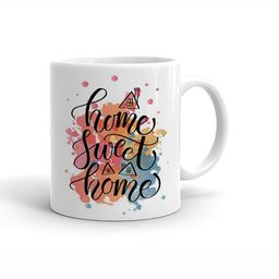 Khakee White & Black Printed Ceramic Glossy Microwave Safe Mug 325ml-15
