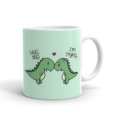 Khakee White & Green Graphic Printed Microwave Safe Ceramic Glossy Mug 325 ml-image-67
