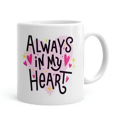 Khakee White & Blue Text or Slogans Printed Ceramic Glossy Mug-11