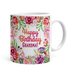 Khakee White & Pink Printed Microwave Safe Ceramic Glossy Mug 325 ml-image-89