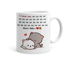 Khakee White & Black Text or Slogans Printed Microwave Safe Ceramic Glossy Mug 325 ml-image-54