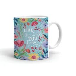 Khakee White & Blue Text or Slogans Printed Glossy Microwave Safe Mugs 325 ml-image-15