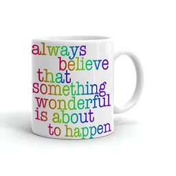 Khakee White & Purple Printed Microwave Safe Glossy Finish Ceramic Mug 325 ml-image-91