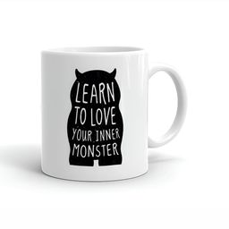 Khakee White & Black Printed Ceramic Glossy Mug 325 ml-image-71