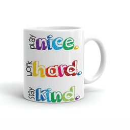 Khakee White & Green Text or Slogans Printed Ceramic Microwave Safe Glossy Mug 325 ml-15