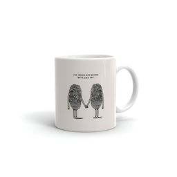 Khakee White & Black Text or Slogans Printed Ceramic Glossy Mug-32