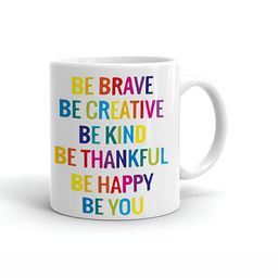 Khakee White & Red Printed Ceramic Glossy Mug 325 ml-0