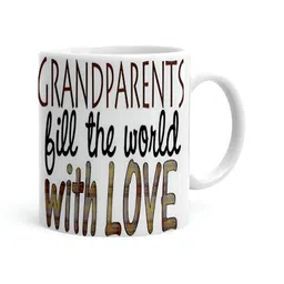 Khakee White & Black Printed Ceramic Glossy Mug 325 ml-picture-19