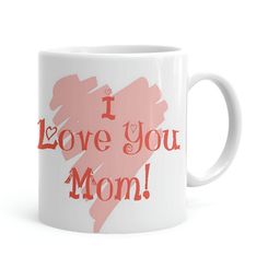 Khakee White & Red Printed Ceramic Glossy Mug 325 ml-5