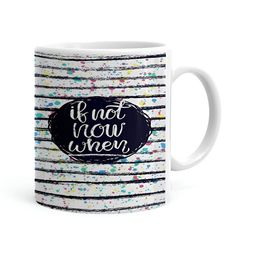 Khakee White & Black Printed Ceramic Glossy Microwave Safe Mug 325ml-image-56