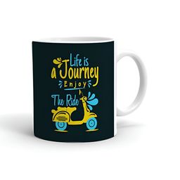 Khakee White & Black Text or Slogans Printed Ceramic Glossy Mugs 325 ml-11