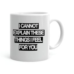 Khakee White & Black Printed Ceramic Glossy Mug 325 ml-13