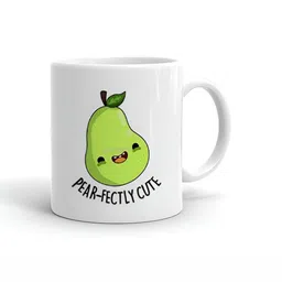 Khakee White & Green Text or Slogans Printed Ceramic Glossy Mugs 325 ml-7