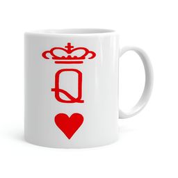 Khakee White & Red Printed Ceramic Glossy Microwave Safe Mug 325ml-image-98