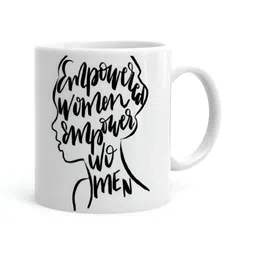 Khakee White & Black Printed Ceramic Glossy Cups-image-93