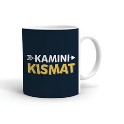 Khakee White & Black Typography Printed Ceramic Glossy Mug 325 ml-22