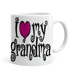 Khakee White & Black Printed Ceramic Glossy Mugs 325 ml-9