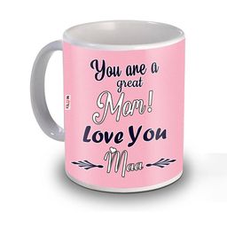 ME & YOU Pink & White Mother's Day Printed Ceramic Glossy Mug - 325 ML-image-96