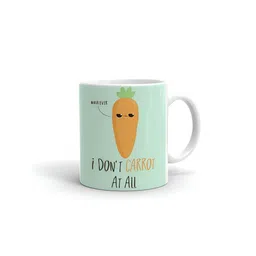 Khakee White & Green Text or Slogans Printed Ceramic Glossy Mug 325 ml-11