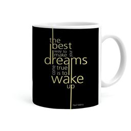 Khakee White & Black Printed Ceramic Glossy Mug 325 ML-30