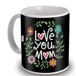 ME & YOU  Black& Green Printed Ceramic Glossy Cups &Mugs 325Ml-picture-6