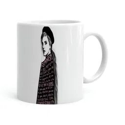 Khakee White & Black Printed Ceramic Glossy Mug 325 ml-picture-10