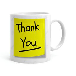 Khakee White & Yellow Text or Slogans Printed Ceramic Glossy Mug 325 ML-8