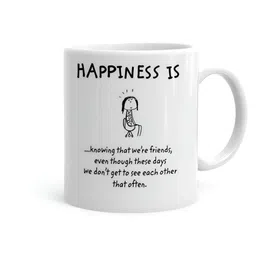 Khakee White & Black Printed Microwave Safe Ceramic Glossy Mug 325 ml-image-93