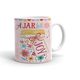 Khakee White & Pink Text or Slogans Printed Ceramic Glossy Mug 325 ML-41
