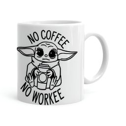 Khakee White & Black Text or Slogans Printed Ceramic Glossy Mug 325 ml-10