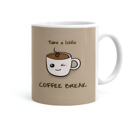 Khakee White & Beige Typography Printed Ceramic Glossy Mug 325 ml-image-93