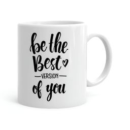 Khakee White & Black  Printed Ceramic Glossy Microwave Safe Mug 325ml-45