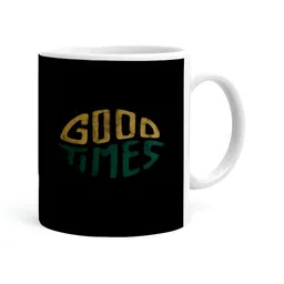 Khakee White & Black Printed Ceramic Glossy Mug 325 ML-10