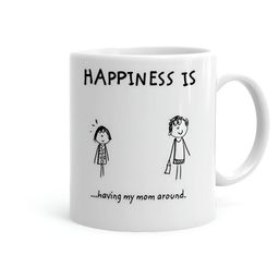 Khakee White & Black Printed Microwave Safe Ceramic Glossy Mug 325 ml-image-83