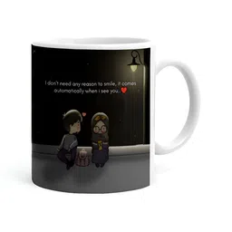 Khakee White & Black Text or Slogans Printed Ceramic Glossy Mugs-image-81