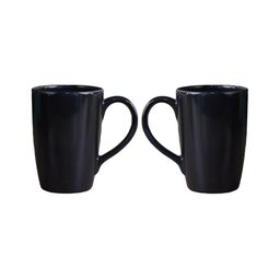 Femora Black 2 Pieces Ceramic Glossy Mugs 360 ml Each-17